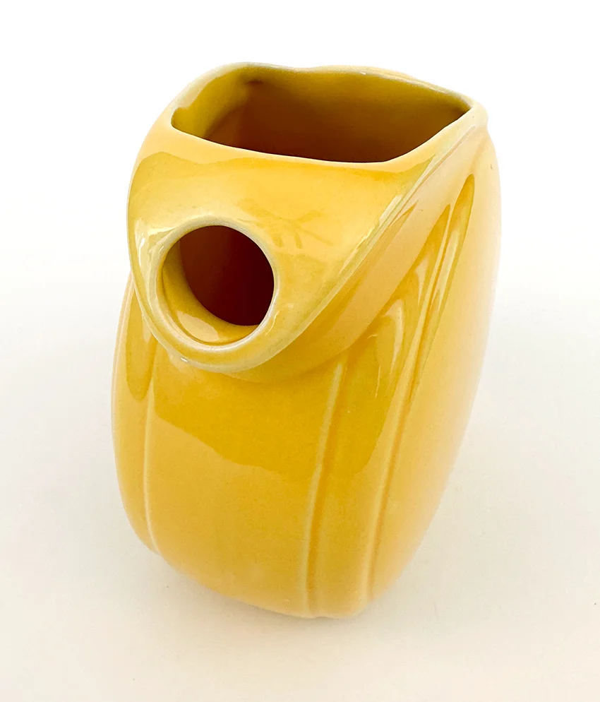 Yellow Riviera juice pitcher for sale vintage Homer Laughlin 1930s 1940s pottery