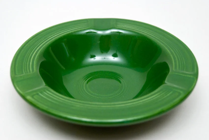 Forest Green vintage fiestaware ashtray marked genuine fiesta usa for sale