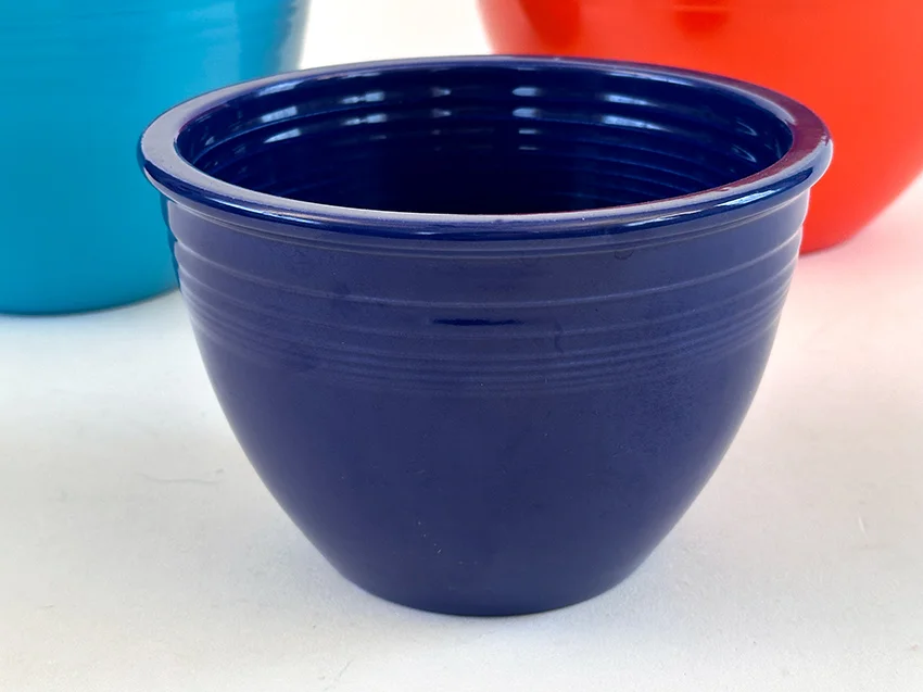 cobalt blue vintage fiesta number 3 mixing bowl for sale