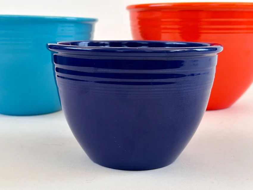 cobalt blue vintage fiesta number 3 mixing bowl for sale