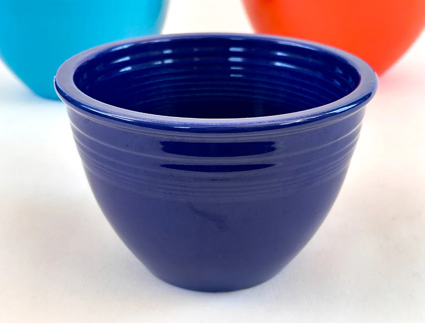 cobalt blue vintage fiesta number 3 mixing bowl for sale