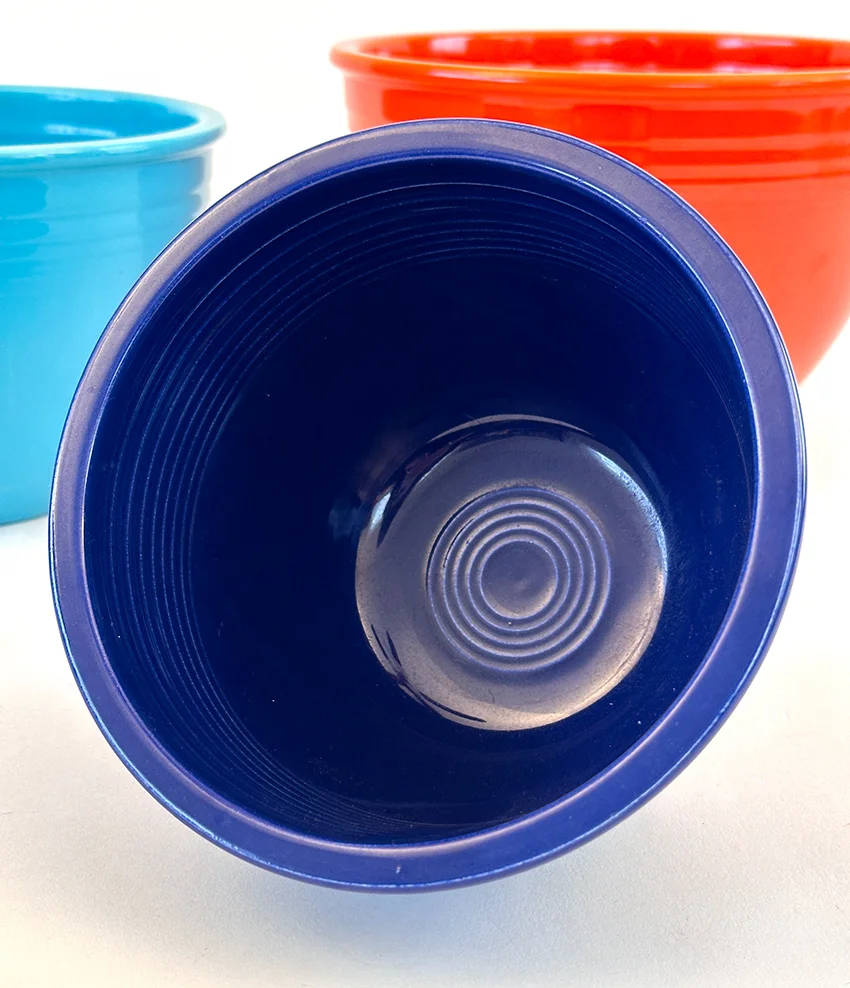 cobalt blue vintage fiesta number 3 mixing bowl for sale