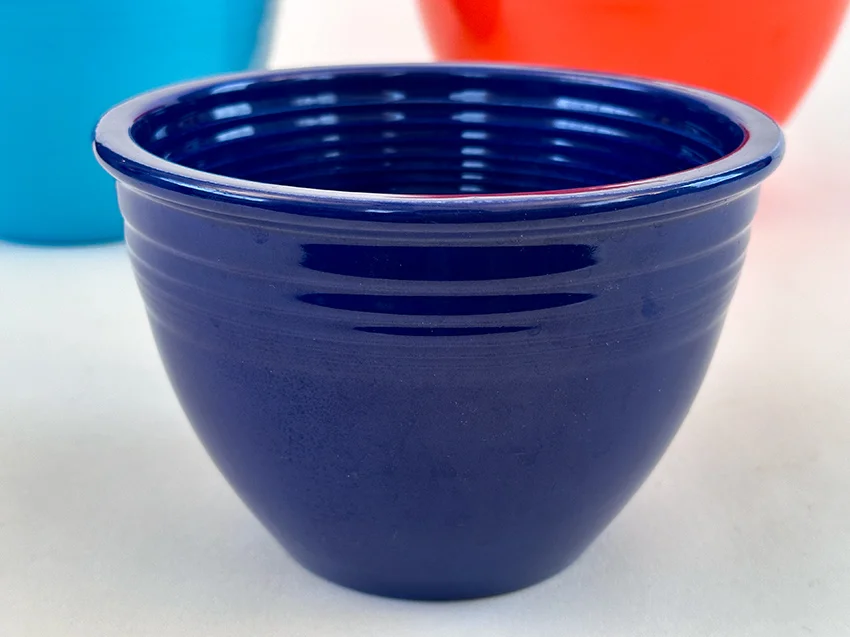 cobalt blue vintage fiesta number 3 mixing bowl for sale