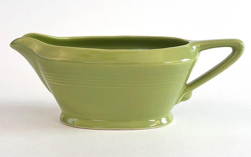 1950s Chartreuse Harlequin sauce boat vintage Homer Laughlin Woolworths 1940s 1950s tableware