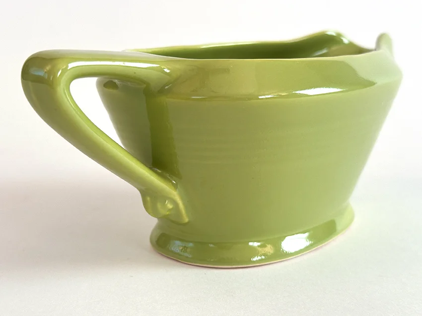 1950s Chartreuse Harlequin sauce boat vintage Homer Laughlin Woolworths 1940s 1950s tableware