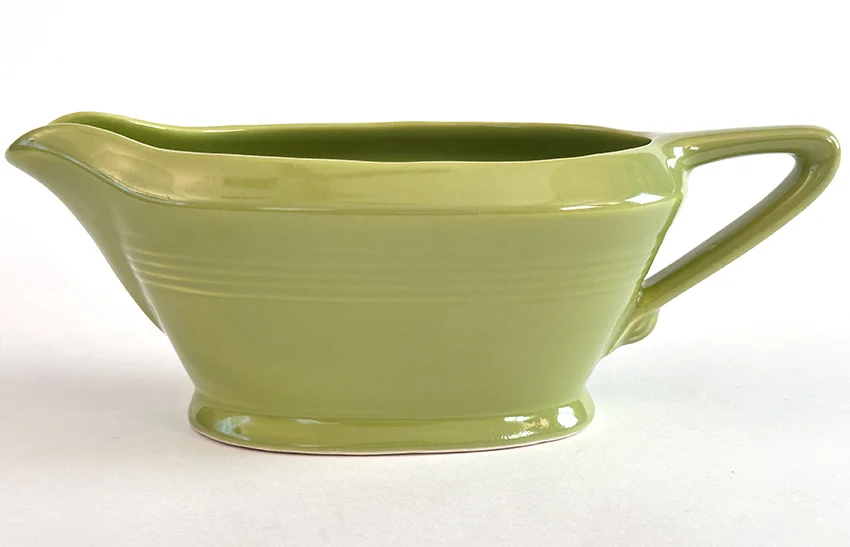 1950s Chartreuse Harlequin sauce boat vintage Homer Laughlin Woolworths 1940s 1950s tableware