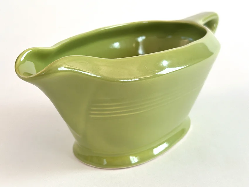 1950s Chartreuse Harlequin sauce boat vintage Homer Laughlin Woolworths 1940s 1950s tableware