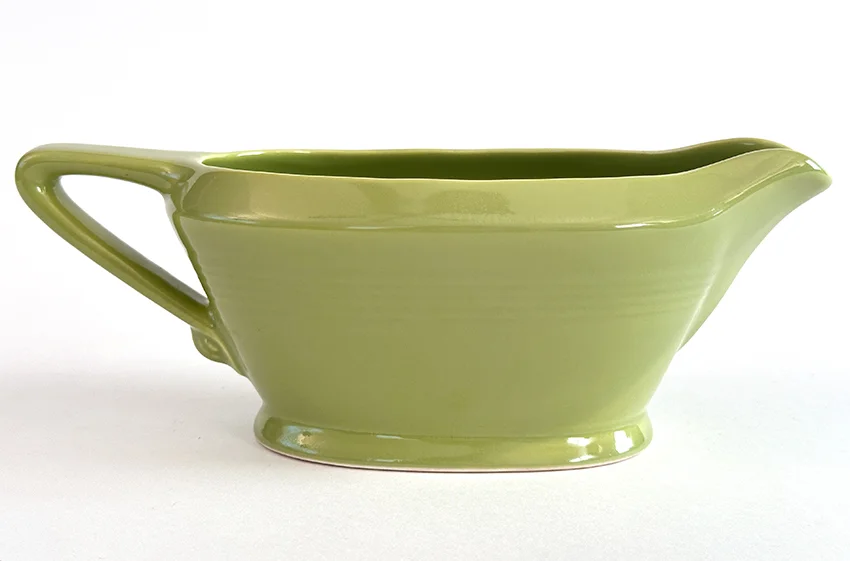 1950s Chartreuse Harlequin sauce boat vintage Homer Laughlin Woolworths 1940s 1950s tableware