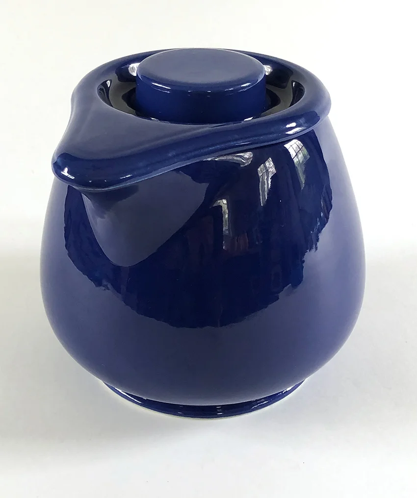 cobalt blue vintage fiesta kitchen kraft covered jug for sale