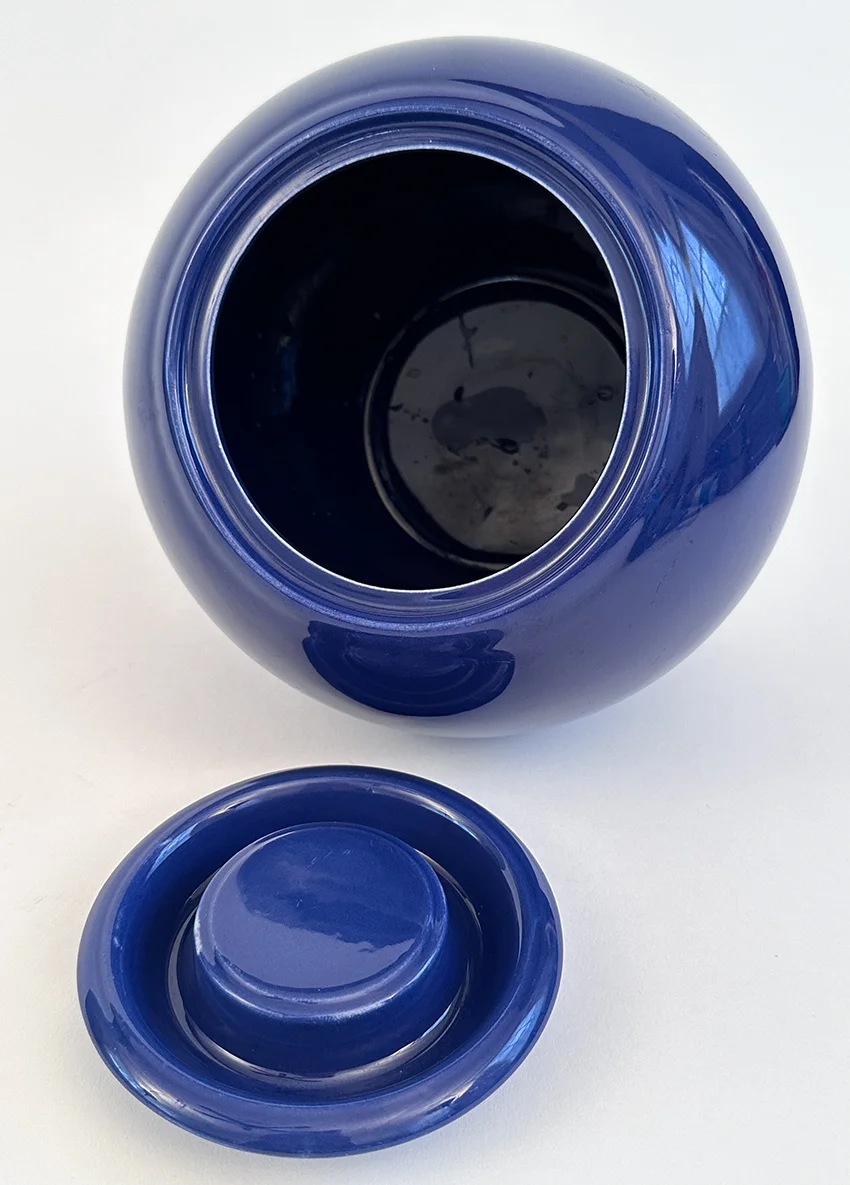 cobalt blue vintage fiesta kitchen kraft medium covered ball jar
