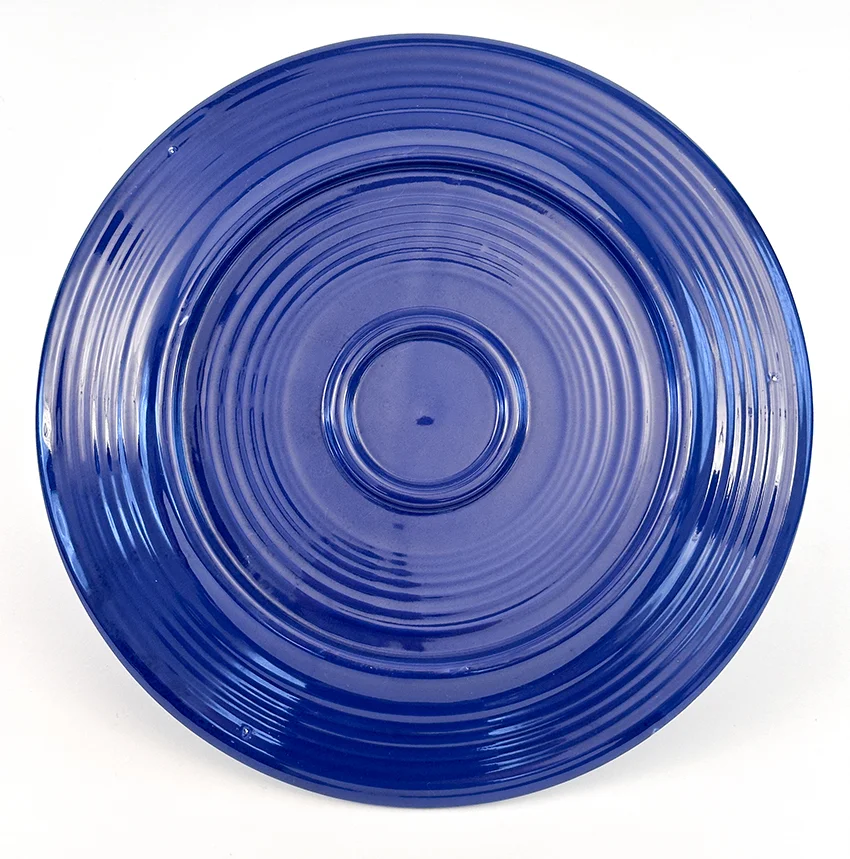 blue vintage fiestaware 12 inch divided compartment plate for sale