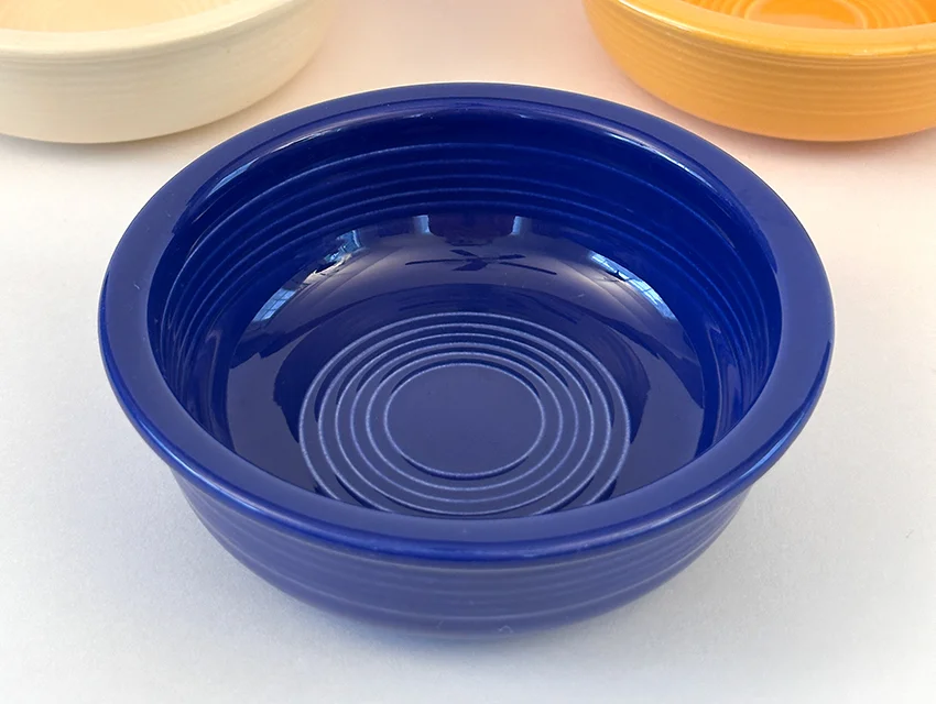 Cobalt blue vintage fiesta fruit bowl for sale