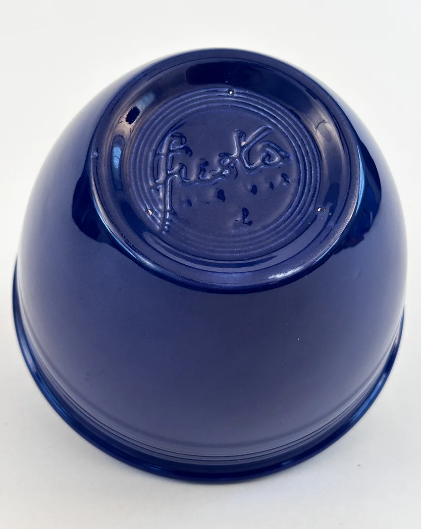 Cobalt Blue fiesta mixing bowl number two size with inside bottom rings for sale