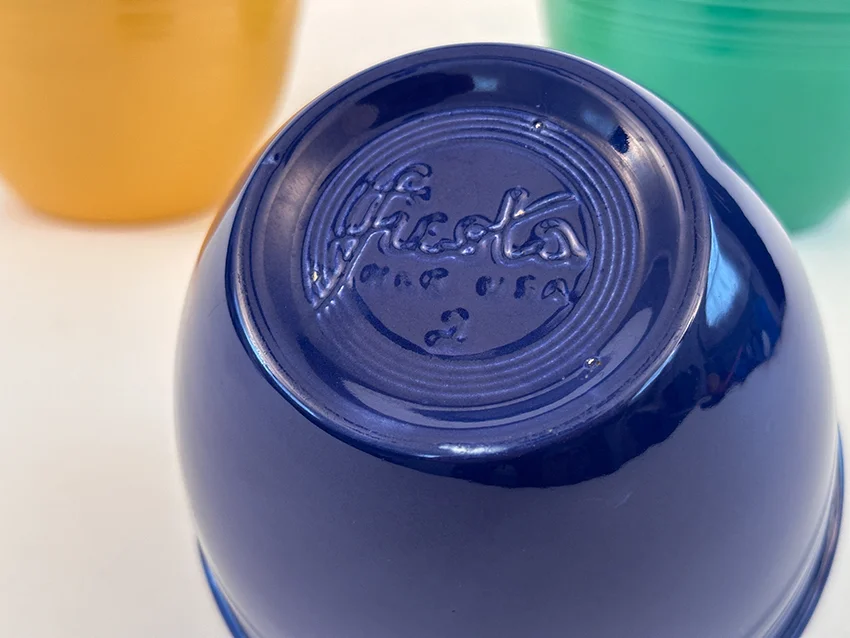 Cobalt Blue fiesta mixing bowl number two size with inside bottom rings for sale