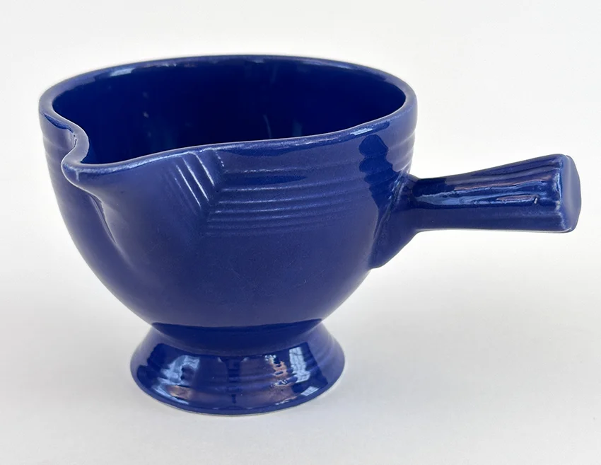 cobalt blue vintage fiestaware stick handled creamer for sale