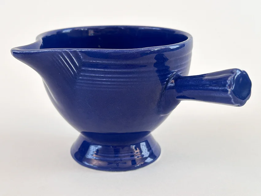 cobalt blue vintage fiestaware stick handled creamer for sale