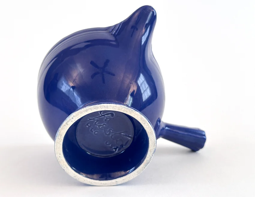 cobalt blue vintage fiestaware stick handled creamer for sale