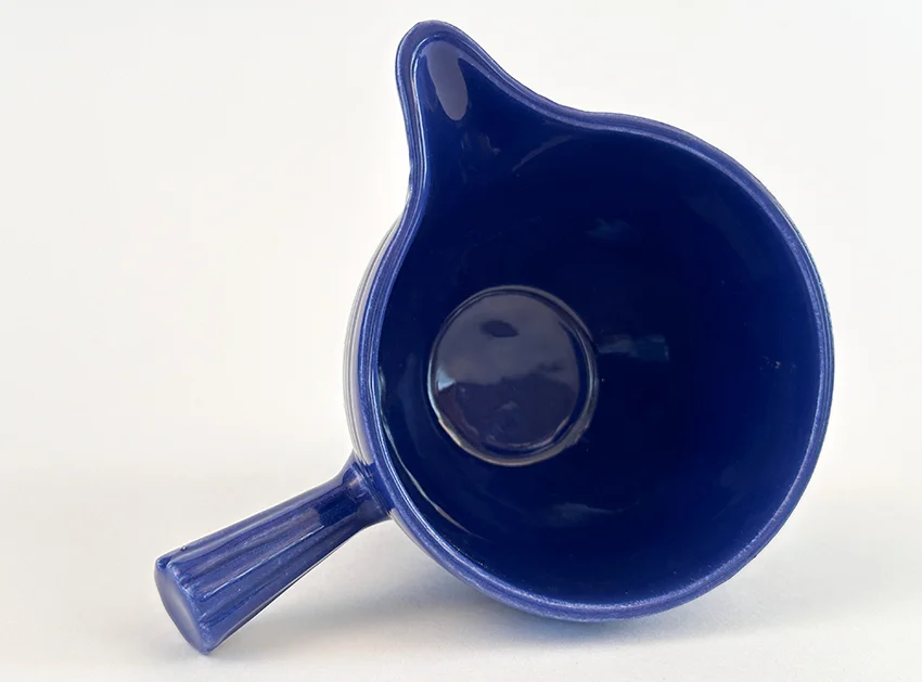 cobalt blue vintage fiestaware stick handled creamer for sale