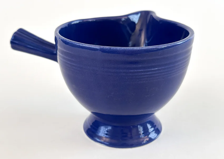 cobalt blue vintage fiestaware stick handled creamer for sale