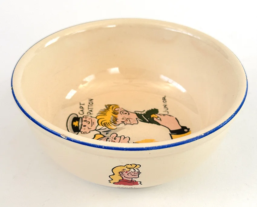 1950s Dick Tracy and the gang childs set ovaltine bowl made by homer laughlin for sears