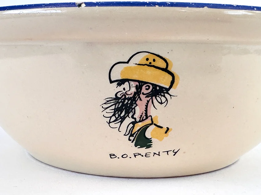 1950s Dick Tracy and the gang childs set ovaltine bowl made by homer laughlin for sears