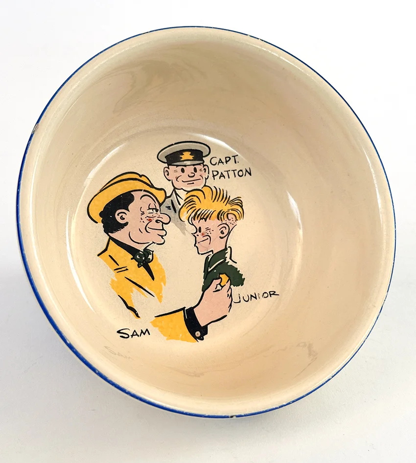 1950s Dick Tracy and the gang childs set ovaltine bowl made by homer laughlin for sears