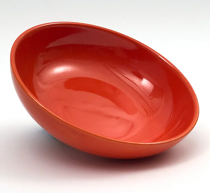 red vintage harlequin individual salad bowl
