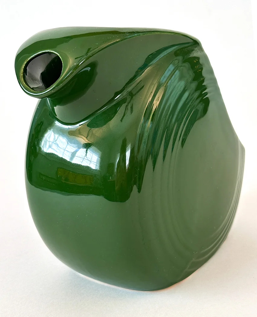 forest green 1950s vintage fiestaware color disk water pitcher