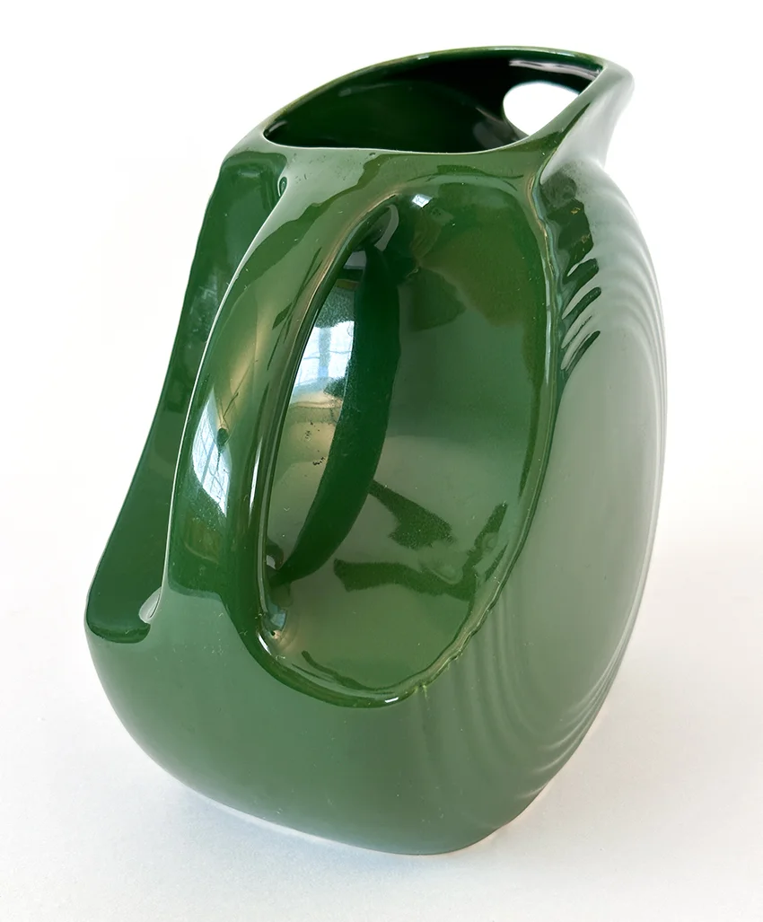 forest green 1950s vintage fiestaware color disk water pitcher