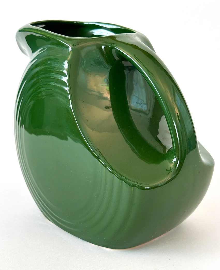 forest green 1950s vintage fiestaware color disk water pitcher