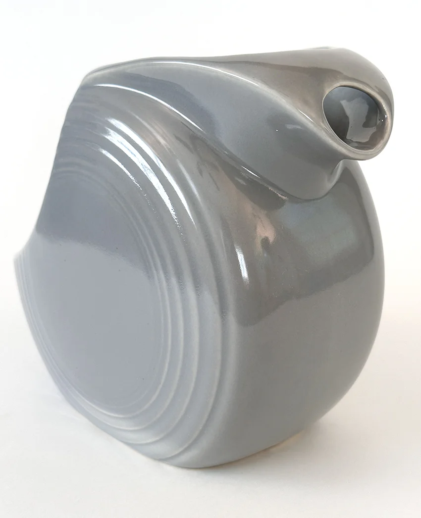 1950s gray vintage fiesta disc water pitcher