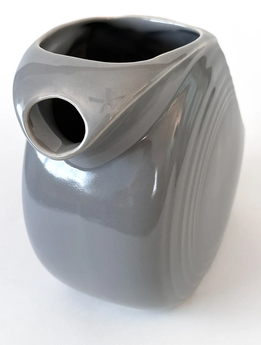 1950s gray vintage fiesta disc water pitcher