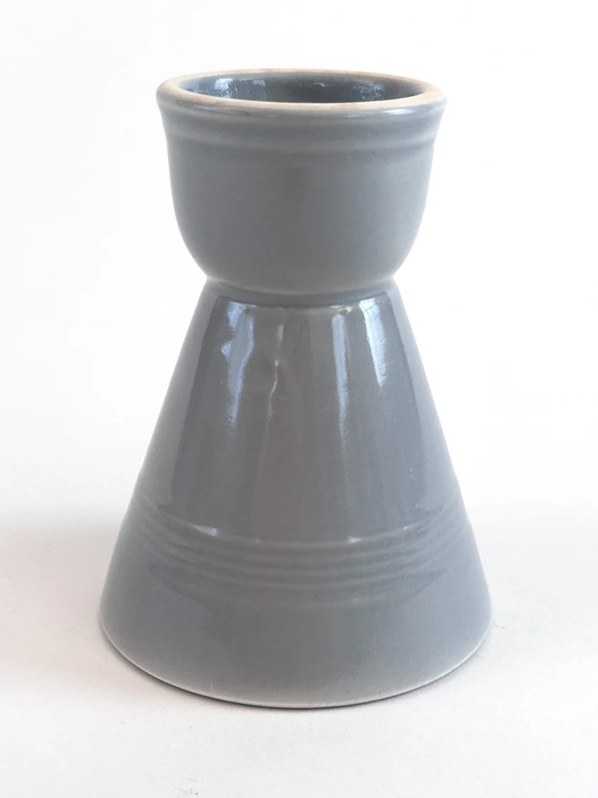 1950s gray vintage harlequin double egg cup for sale