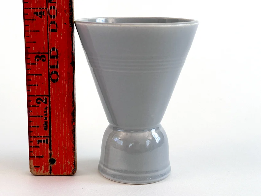 1950s gray vintage harlequin double egg cup for sale