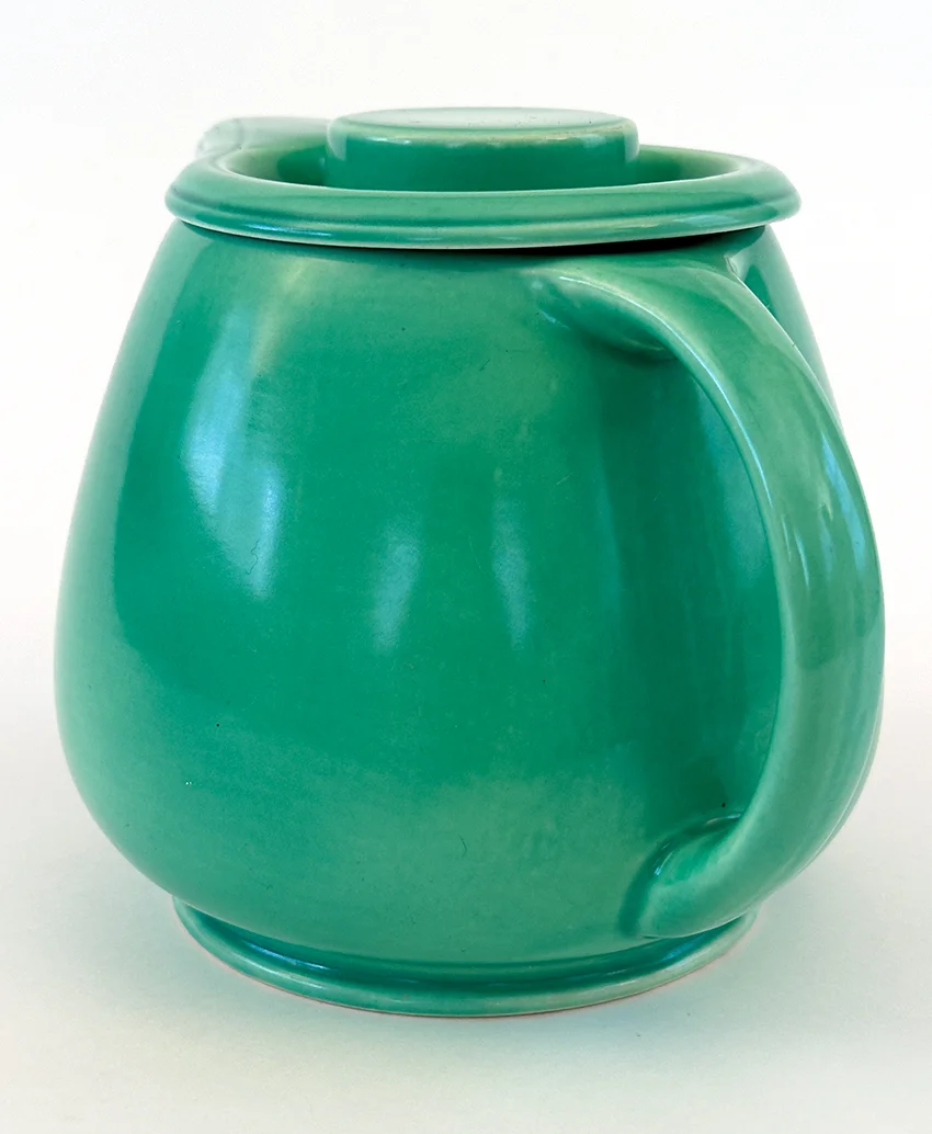 original green vintage fiesta kitchen kraft covered jug for sale