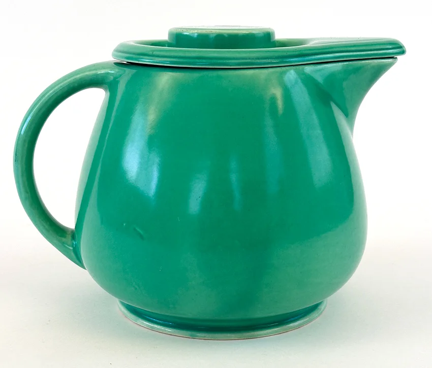 original green vintage fiesta kitchen kraft covered jug for sale