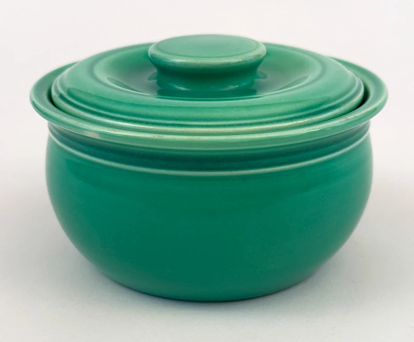 green vintage fiesta kitchen kraft individual covered casserole