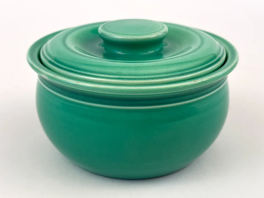 green vintage fiesta kitchen kraft individual covered casserole