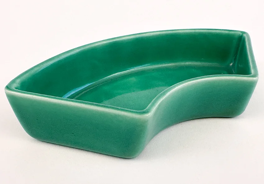 green vintage fiestaware embossed marked relish tray side insert