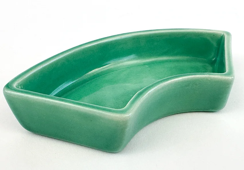 vintage fiesta relish tray side insert in original green colored glaze