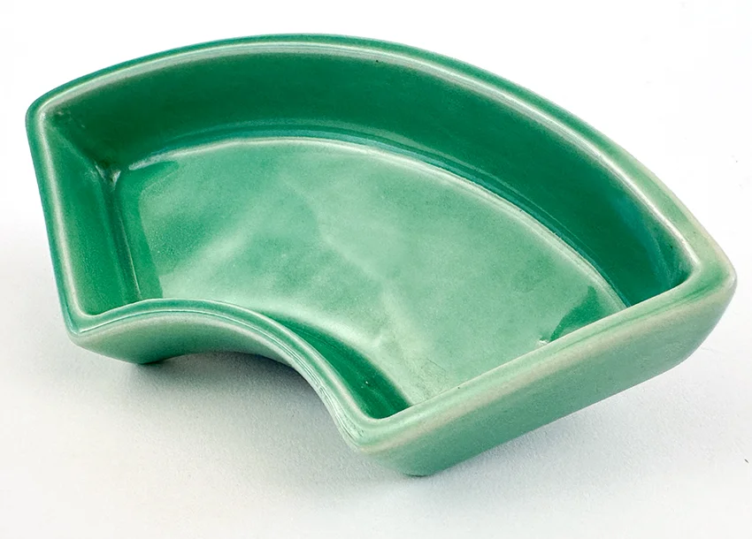 vintage fiesta relish tray side insert in original green colored glaze