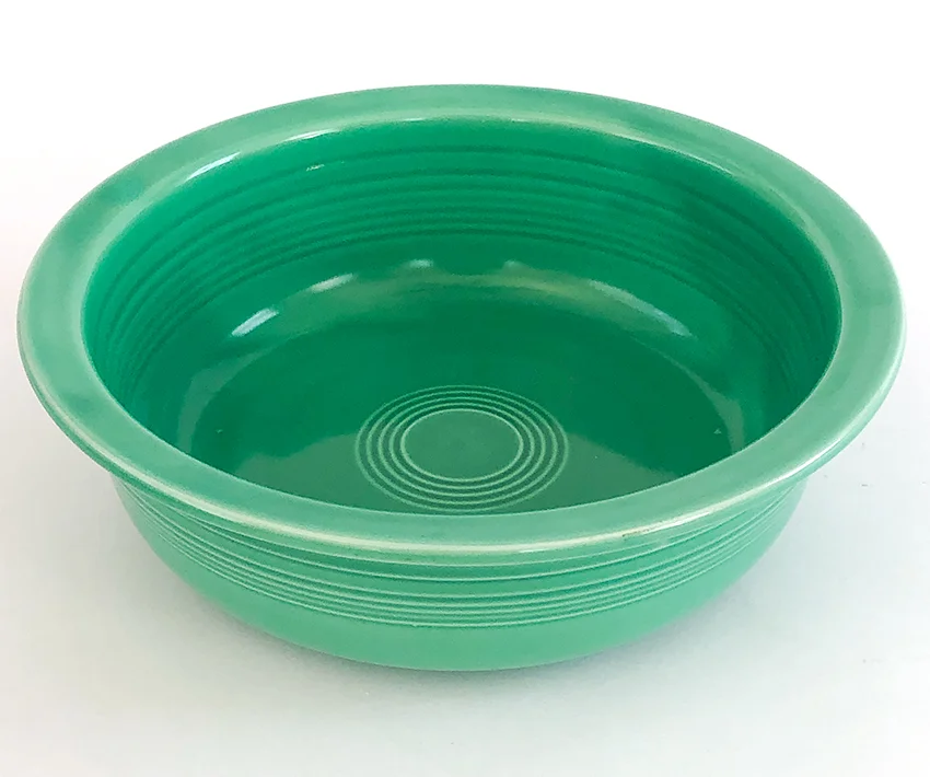 Green vintage fiestaware round vegetable nappie bowl