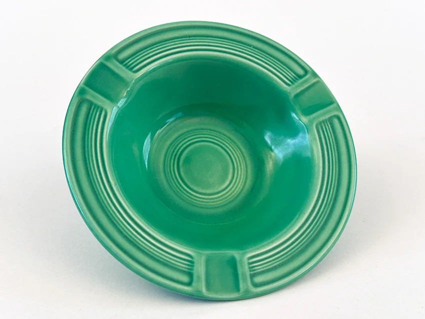 original green vintage fiestaware ashtray marked genuine fiesta usa for sale