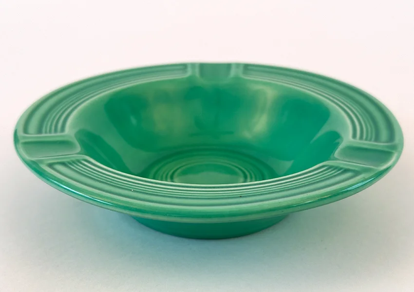 original green vintage fiestaware ashtray marked genuine fiesta usa for sale