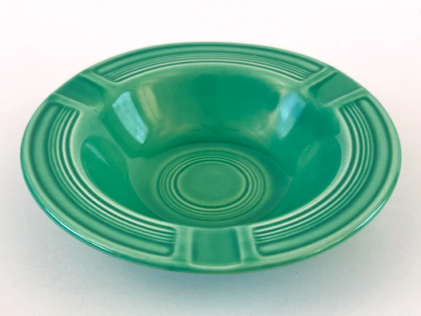 original green vintage fiestaware ashtray marked genuine fiesta usa for sale