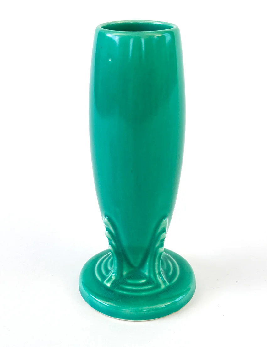 green vintage fiesta bud vase for sale