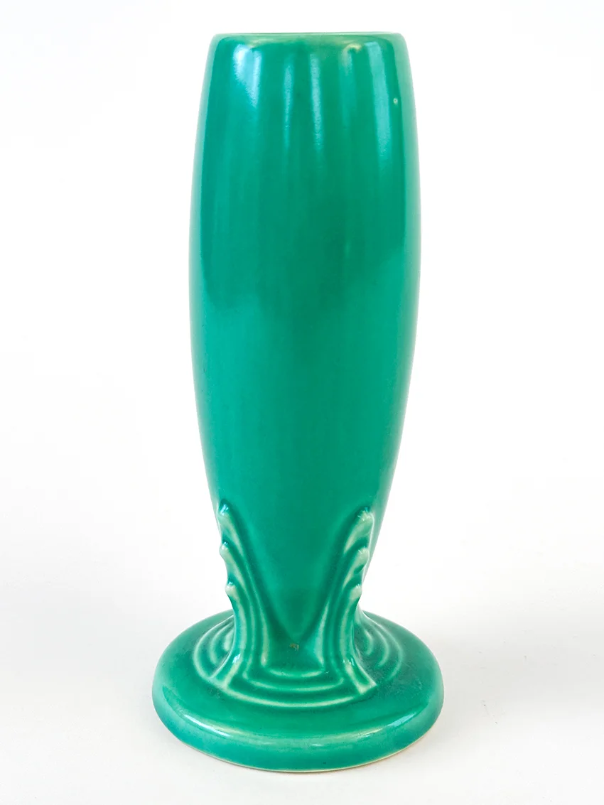 green vintage fiesta bud vase for sale