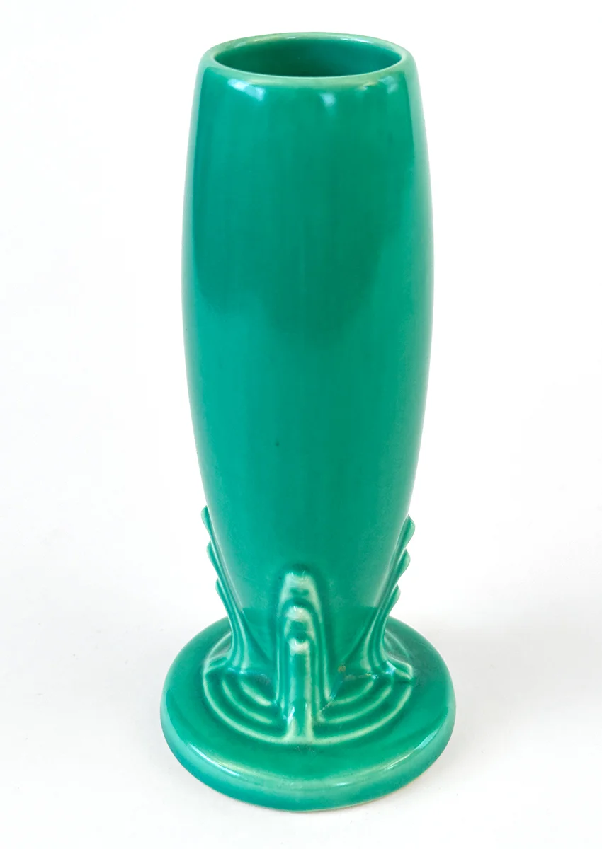 green vintage fiesta bud vase for sale