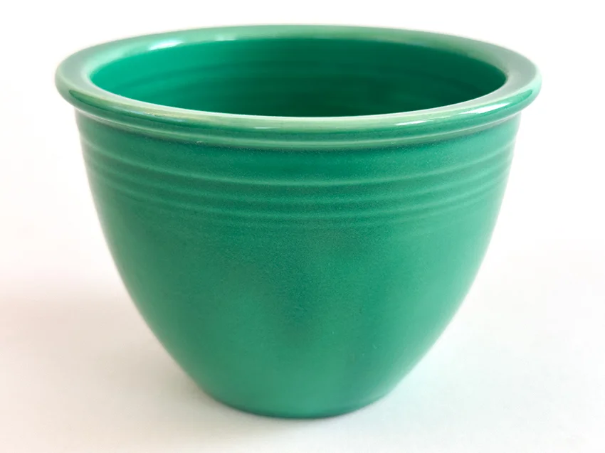 green vintage fiestaware mixing bowl number one size 1938-1942 original fiestaware