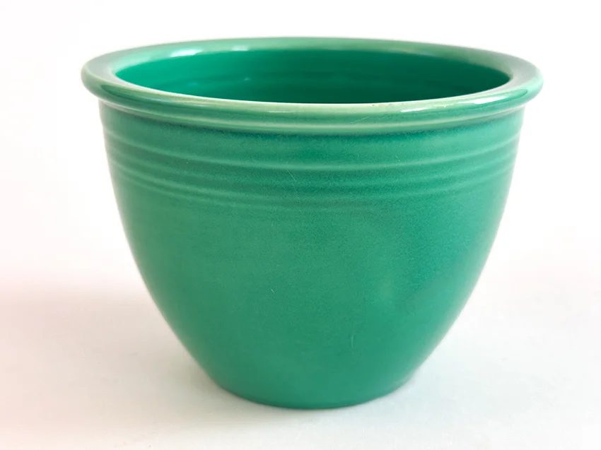 green vintage fiestaware mixing bowl number one size 1938-1942 original fiestaware